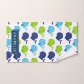 Patroon van walvissen, schattige walvissen, Jouw n Bad Handdoek (Handdoek)