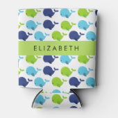 Patroon van walvissen, schattige walvissen, Jouw n Blikjeskoeler (Voorkant)