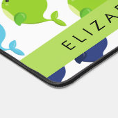 Patroon van walvissen, schattige walvissen, Jouw n Bureaumat (Hoek)