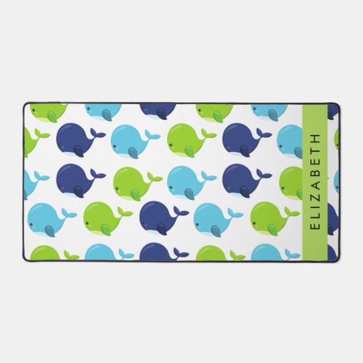 Patroon van walvissen, schattige walvissen, Jouw n Bureaumat (Voorkant)