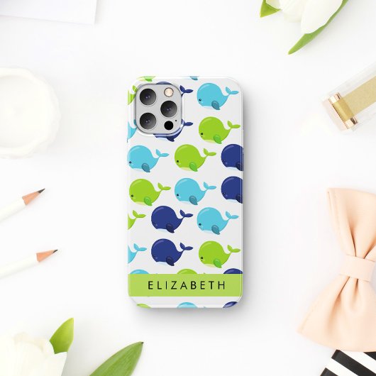Patroon van walvissen, schattige walvissen, Jouw n Case-Mate iPhone Case