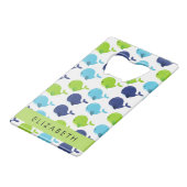 Patroon van walvissen, schattige walvissen, Jouw n Creditkaart Flessenopener (Voorkant Gekanteld)