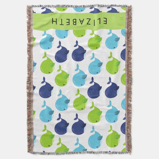 Patroon van walvissen, schattige walvissen, Jouw n Deken (Voorkant Verticaal)