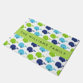 Patroon van walvissen, schattige walvissen, Jouw n Deurmat (Schuin)