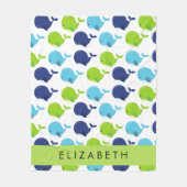 Patroon van walvissen, schattige walvissen, Jouw n Fleece Deken (Voorkant)