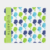 Patroon van walvissen, schattige walvissen, Jouw n Fleece Deken (Voorkant (Horizontaal))