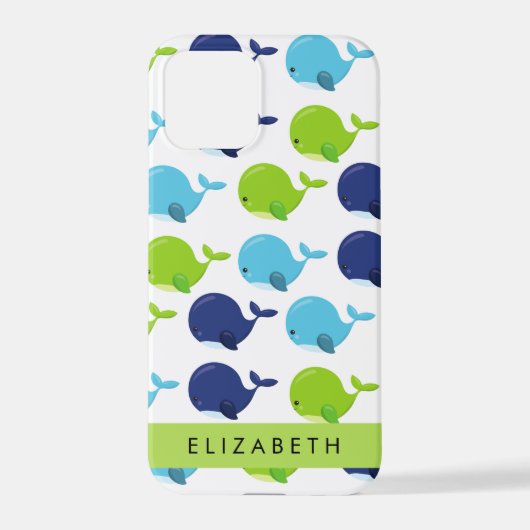 Patroon van walvissen, schattige walvissen, Jouw n iPhone Hoesje (Achterkant)