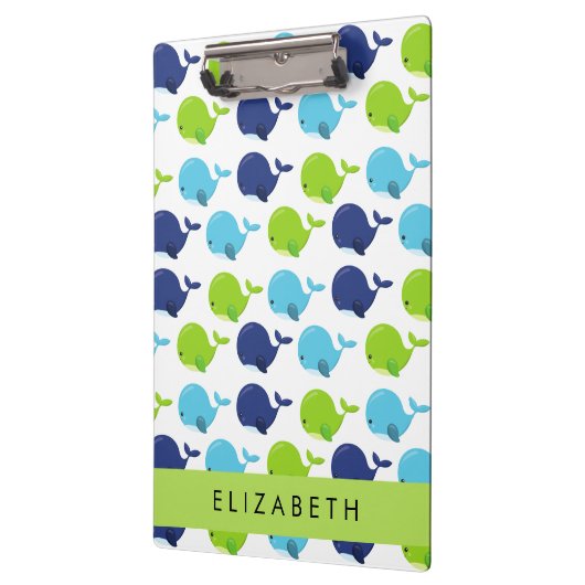 Patroon van walvissen, schattige walvissen, Jouw n Klembord (Links)