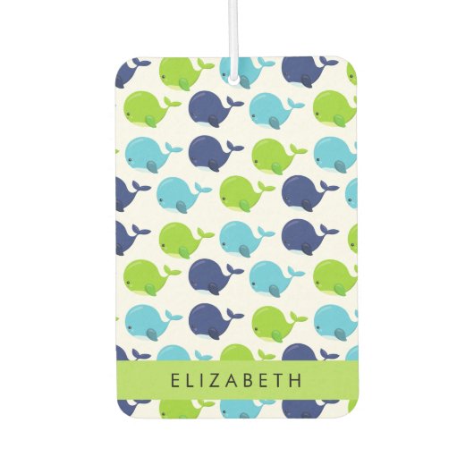 Patroon van walvissen, schattige walvissen, Jouw n Luchtverfrisser (Voorkant)