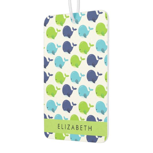 Patroon van walvissen, schattige walvissen, Jouw n Luchtverfrisser (Links)