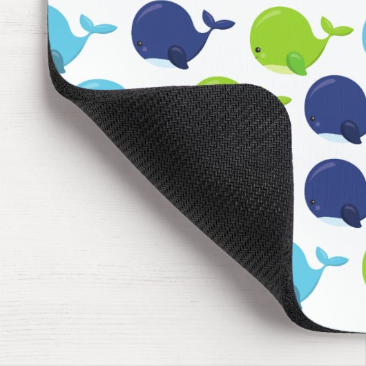 Patroon van walvissen, schattige walvissen, Jouw n Muismat (Hoek)