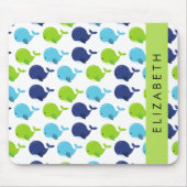 Patroon van walvissen, schattige walvissen, Jouw n Muismat (Voorkant)