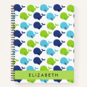 Patroon van walvissen, schattige walvissen, Jouw n Notitieboek (Voorkant)