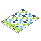 Patroon van walvissen, schattige walvissen, Jouw n Notitieboek (Linkerzijde)