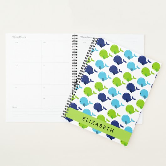 Patroon van walvissen, schattige walvissen, Jouw n Planner (Display)