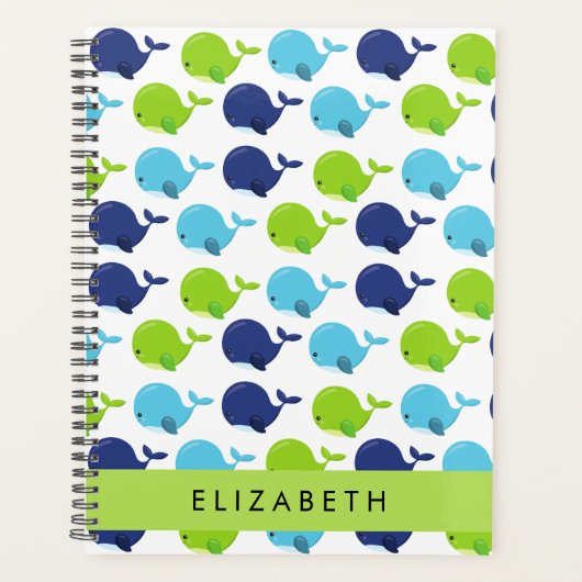 Patroon van walvissen, schattige walvissen, Jouw n Planner (Voorkant)