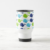 Patroon van walvissen, schattige walvissen, Jouw n Reisbeker (Center)