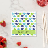 Patroon van walvissen, schattige walvissen, Jouw n Servet (Insitu)