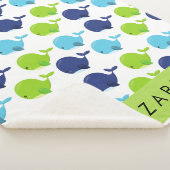 Patroon van walvissen, schattige walvissen, Jouw n Sherpa Deken (3/4)