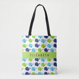 Patroon van walvissen, schattige walvissen, Jouw n Tote Bag