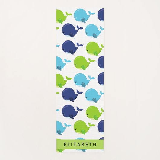 Patroon van walvissen, schattige walvissen, Jouw n Yogamat (Voorkant)