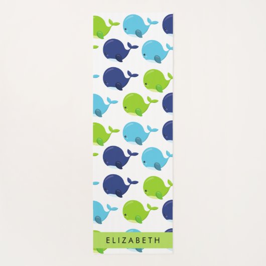 Patroon van walvissen, schattige walvissen, Jouw n Yogamat (Achterkant)