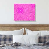 patroon van warmroze cirkels canvas afdruk (Insitu (Slaapkamer))