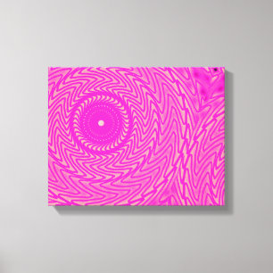 patroon van warmroze cirkels canvas afdruk