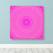 patroon van warmroze cirkels canvas afdruk (Insitu (Houten vloer))