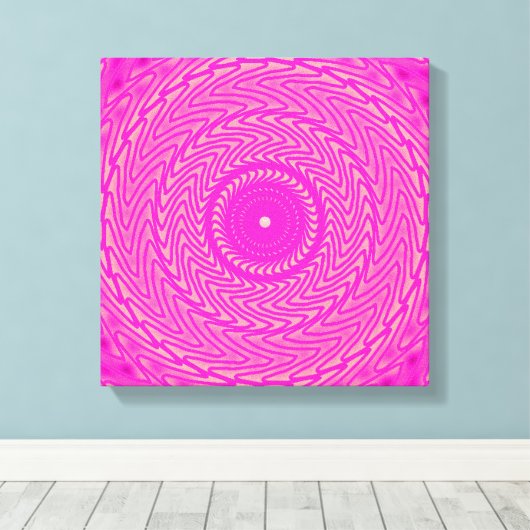 patroon van warmroze cirkels canvas afdruk (Insitu (Houten vloer))