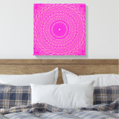 patroon van warmroze cirkels canvas afdruk (Insitu (Slaapkamer))