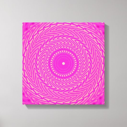 patroon van warmroze cirkels canvas afdruk (Voorkant)