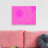 patroon van warmroze cirkels canvas afdruk (Insitu (Woonkamer))