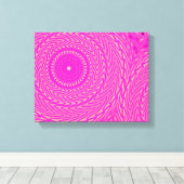 patroon van warmroze cirkels canvas afdruk (Insitu (Houten vloer))
