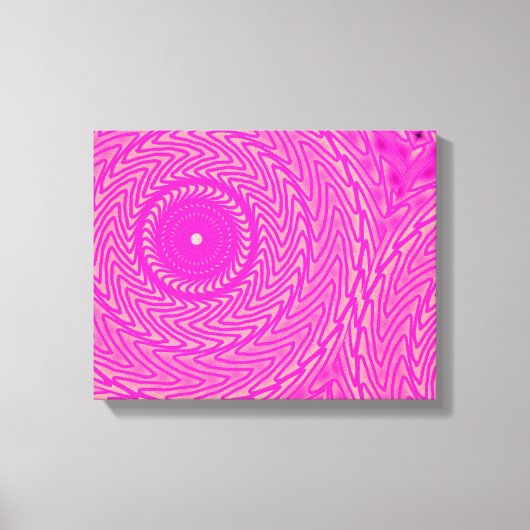 patroon van warmroze cirkels canvas afdruk (Voorkant)