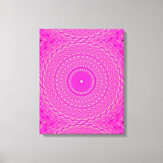 patroon van warmroze cirkels canvas afdruk (Voorkant)