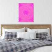 patroon van warmroze cirkels canvas afdruk (Insitu (Slaapkamer))
