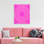 patroon van warmroze cirkels canvas afdruk (Insitu (Woonkamer))