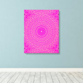 patroon van warmroze cirkels canvas afdruk (Insitu (Houten vloer))