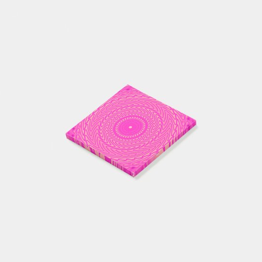 patroon van warmroze cirkels post-it® notes (Schuin)
