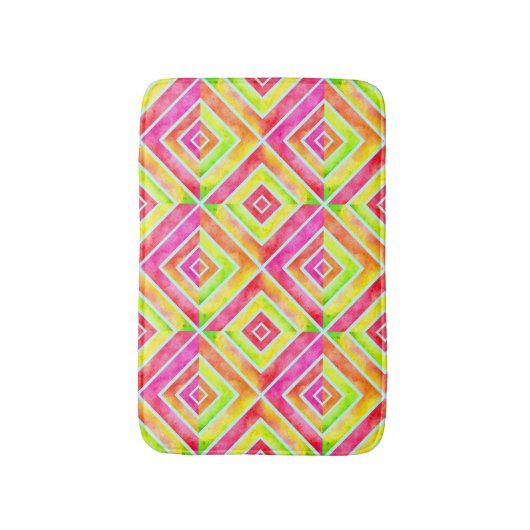 Patroon van warmroze, waterverf van loopvlak badmat (Voorkant Verticaal)