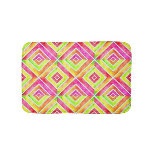 Patroon van warmroze, waterverf van loopvlak badmat (Voorkant)