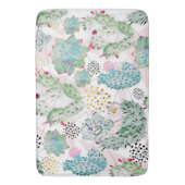 patroon van waterverf cactus en driehoeken badmat (Voorkant Verticaal)