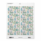 patroon van waterverf cactus en driehoeken etiket (Full Sheet)