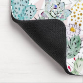 patroon van waterverf cactus en driehoeken muismat (Hoek)