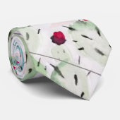 patroon van waterverf cactus en driehoeken stropdas (Opgerold)