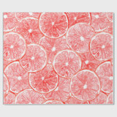 patroon van waterverf-grapefruitmoes cadeaupapier (Vlak)
