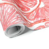 patroon van waterverf-grapefruitmoes cadeaupapier (Rol Hoek)