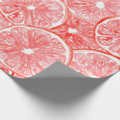 patroon van waterverf-grapefruitmoes cadeaupapier (Hoek)