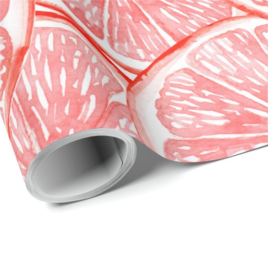 patroon van waterverf-grapefruitmoes cadeaupapier (Rol Hoek)